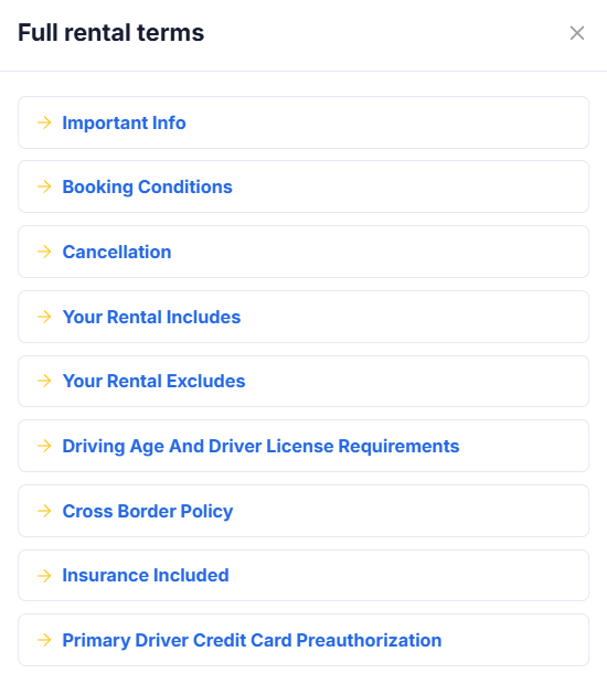 Window of terms and conditions on EconomyBookings